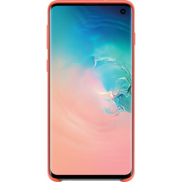 Galaxy S10 ile Uyumlu Kılıf Silicone Cover Pembe EF-PG973THEGWW