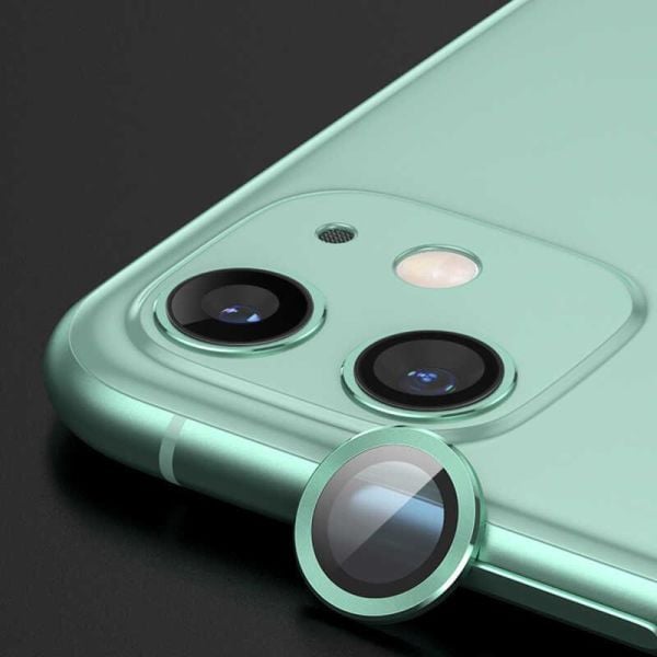 Zore iPhone 12 Mini ile Uyumlu Kamera Lens Koruyucu Yeşil