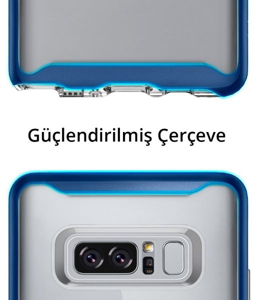 Spigen Galaxy Note 8 ile Uyumlu Kılıf Neo Hybrid Crystal Deep Sea Blue