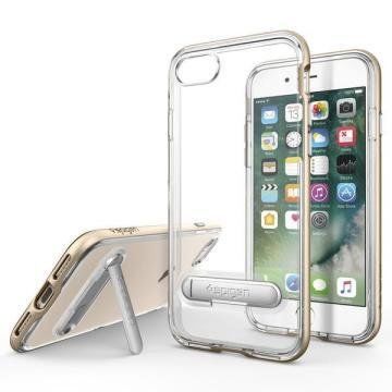 Spigen iPhone 7 ile Uyumlu Kılıf Crystal Hybrid Champagne Gold (Out)