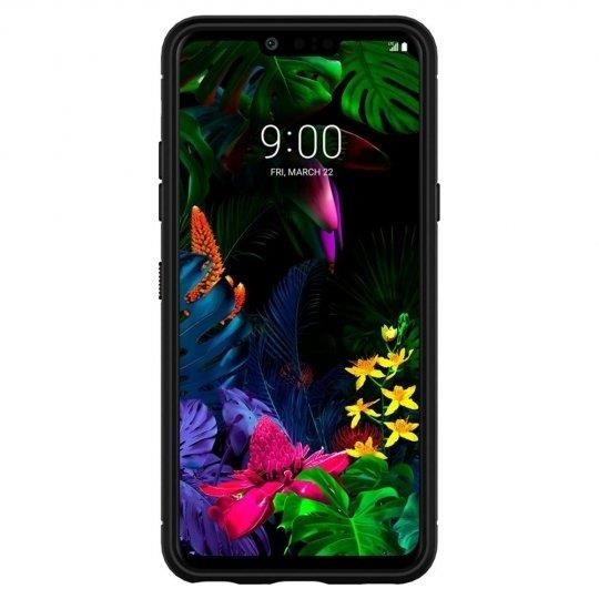 Spigen G8 ThinQ ile Uyumlu Kılıf Rugged Armor Matte Black