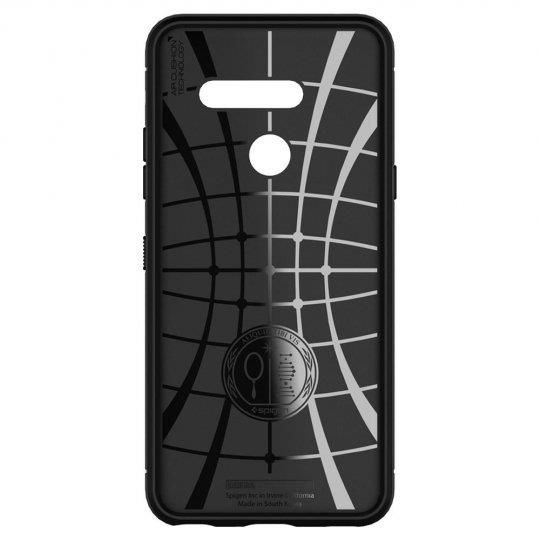 Spigen G8 ThinQ ile Uyumlu Kılıf Rugged Armor Matte Black