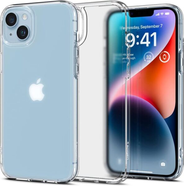 Spigen iPhone 14 Plus ile Uyumlu Kılıf Ultra Hybrid Crystal Clear