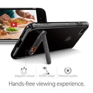 Spigen iPhone 7 ile Uyumlu Kılıf Ultra Hybrid S Jet Black