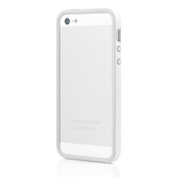 Tavik iPhone SE/5S/5 ile Uyumlu Kılıf Bumper Beyaz-Gri PKG2430
