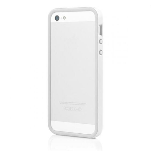 Tavik iPhone SE/5S/5 ile Uyumlu Kılıf Bumper Beyaz-Gri PKG2430
