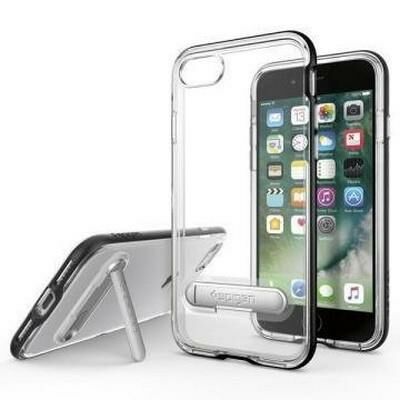 Spigen iPhone 7/8 ile Uyumlu Kılıf Crystal Hybrid Black