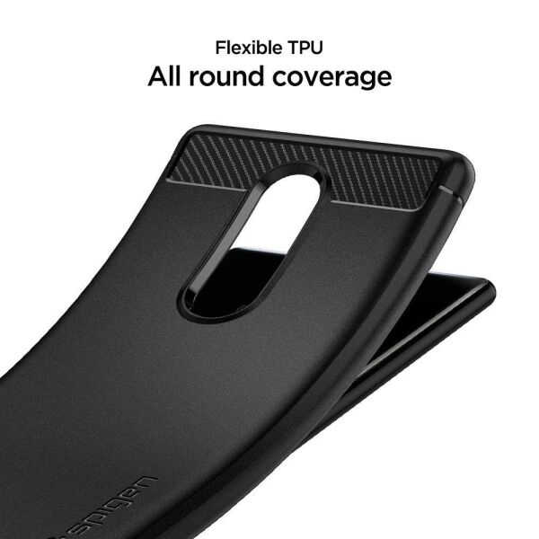 Spigen Xperia 1 ile Uyumlu Kılıf Rugged Armor Matte Black