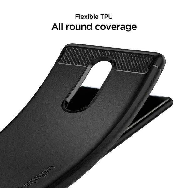 Spigen Xperia 1 ile Uyumlu Kılıf Rugged Armor Matte Black