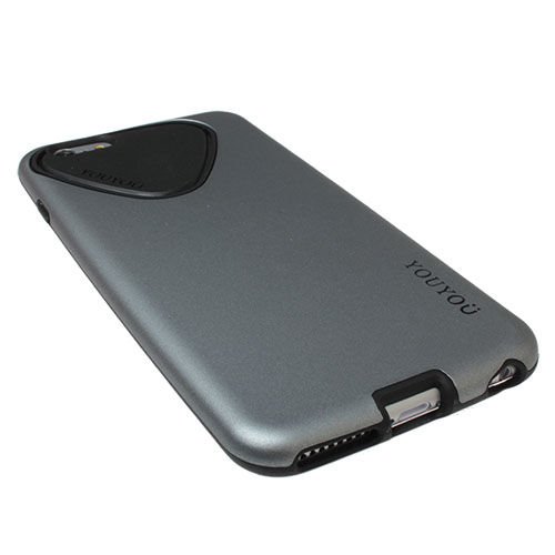 iPhone 6S Plus/6 Plus ile Uyumlu Kılıf Silikonlu Ultra Koruma Gri