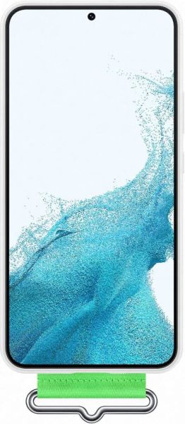 Galaxy S22 Plus ile Uyumlu Kayışlı Silikon Kılıf Beyaz-EF-GS906TWEGWW