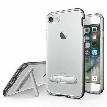 Spigen iPhone 7/8 ile Uyumlu Kılıf Crystal Hybrid Gun Metal