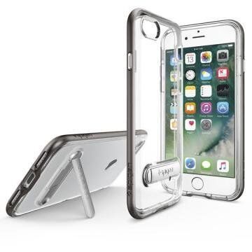 Spigen iPhone 7/8 ile Uyumlu Kılıf Crystal Hybrid Gun Metal