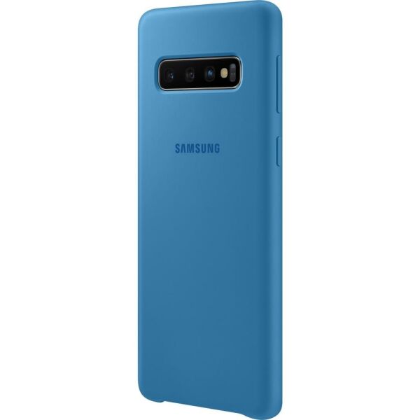 Galaxy S10 ile Uyumlu Kılıf Silicone Cover Mavi EF-PG973TLEGWW