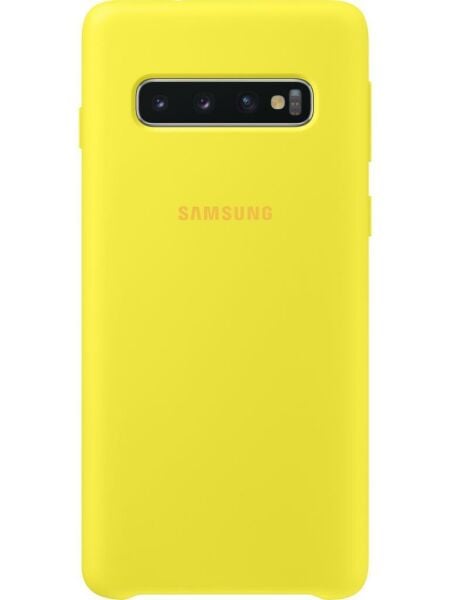 Galaxy S10 ile Uyumlu Kılıf Silicone Cover Sarı EF-PG973TYEGWW