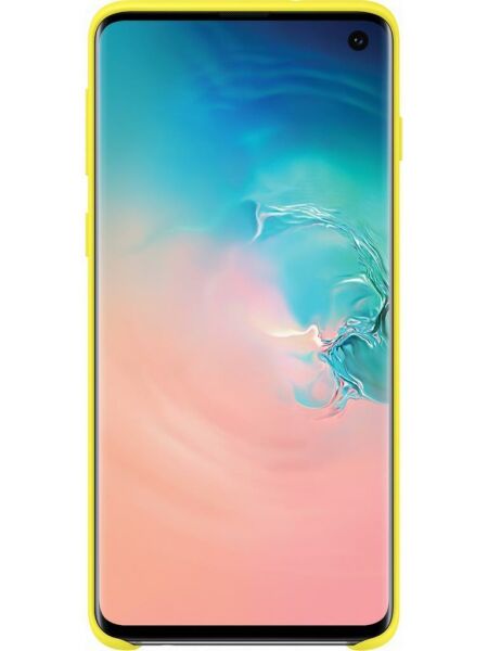 Galaxy S10 ile Uyumlu Kılıf Silicone Cover Sarı EF-PG973TYEGWW