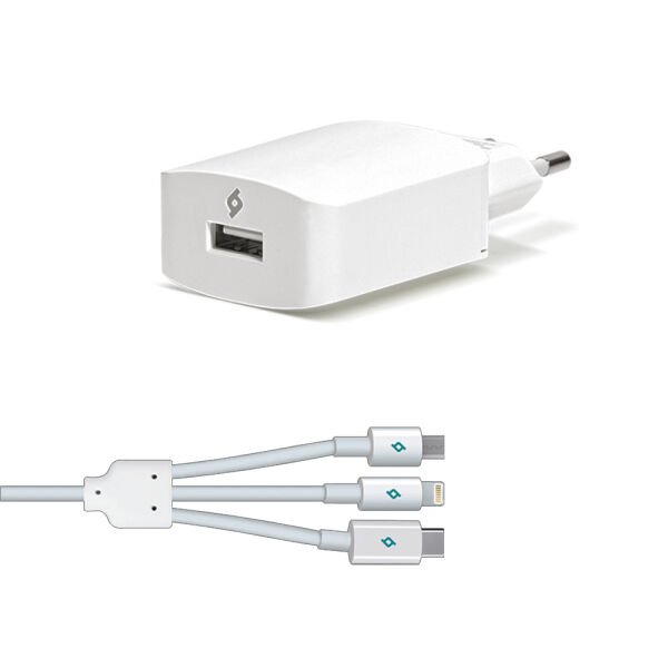 Ttec SpeedCharge Ev Şarj Cihazı Micro USB + Lightning + Type C 10W  2.1A 2SCS01UT