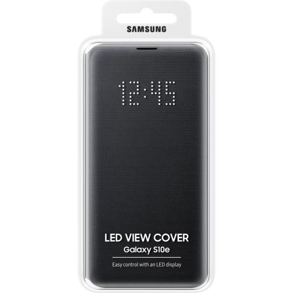 Galaxy S10e ile Uyumlu LED View Cover Kılıf Siyah EF-NG970PBEGWW