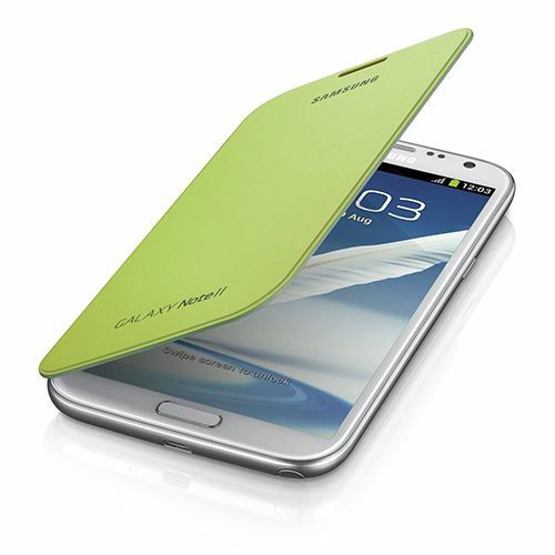 Galaxy Note 2 N7100 ile Uyumlu Flip Cover Kılıf Sarı EFC-1J9FLEGSTD (Out)