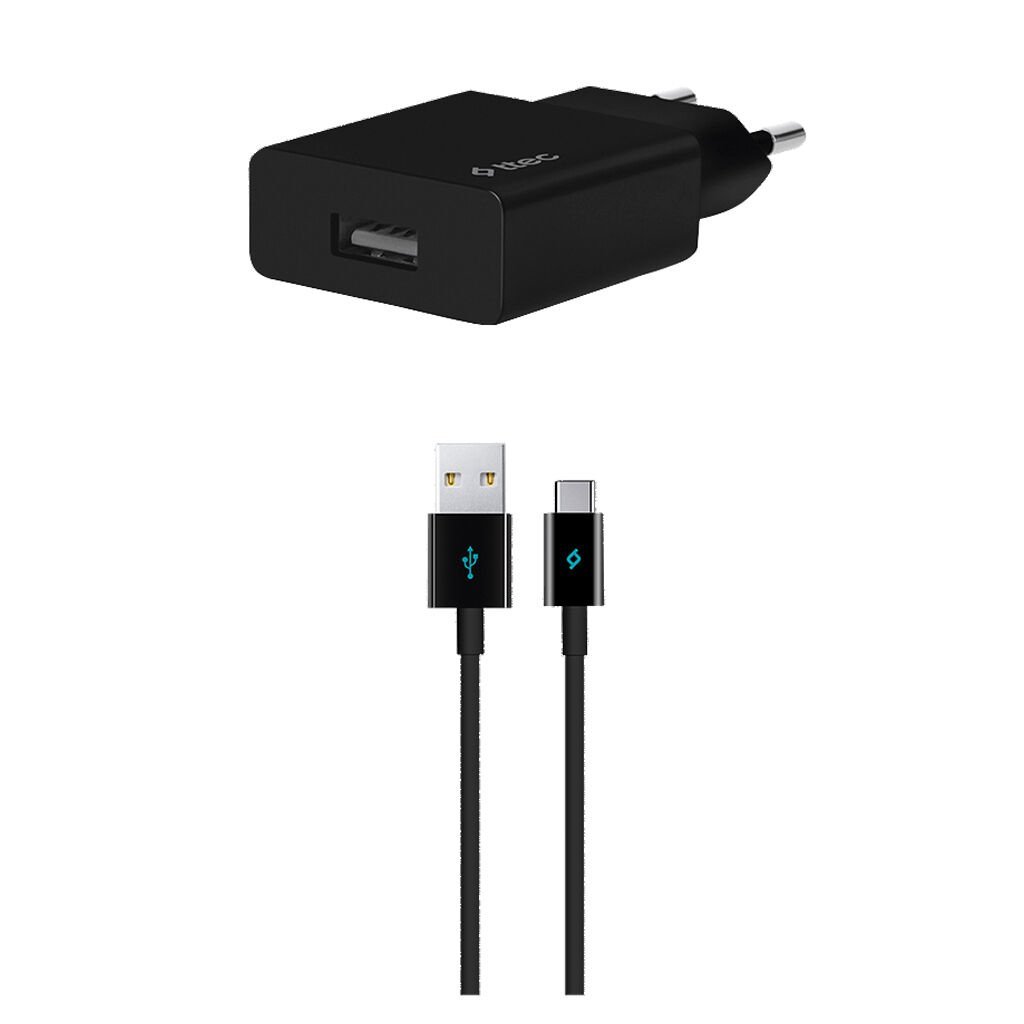 Ttec Smartcharger Seyahat Şarj Aleti 2.1A + Type-C Kablo Siyah 2SCS20CS