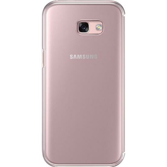 Galaxy A5(2017) ile Uyumlu Clear View Cover Kılıf Pembe EF-ZA520CPEGWW