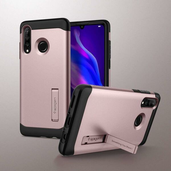 Spigen P30 Lite / Nova 4e ile Uyumlu Kılıf Slim Armor Rose Gold