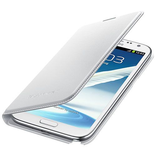 Galaxy Note 2 ile Uyumlu Kılıf Flip Wallet Beyaz EF-NN710BWEGWW