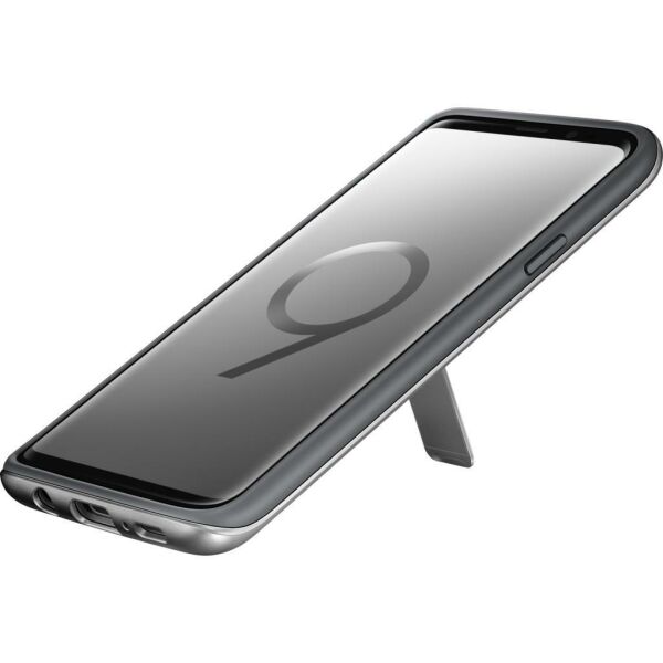 Galaxy S9 Plus ile Uyumlu Protective Stanting Cover Gümüş EF-RG965CSEGWW(Out)