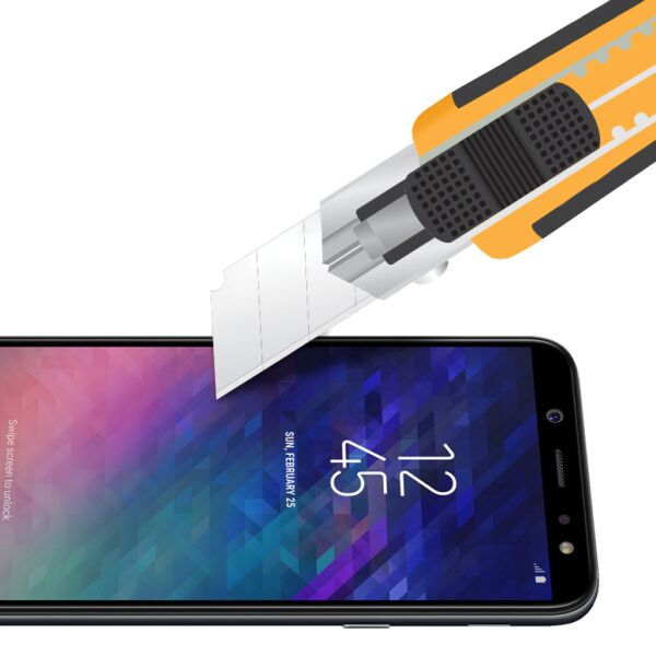 Buff Glass Galaxy A6 2018 ile Uyumlu Ekran Koruyucu Cam