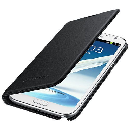 Galaxy Note 2 ile Uyumlu Kılıf Flip Wallet Siyah EF-NN710B