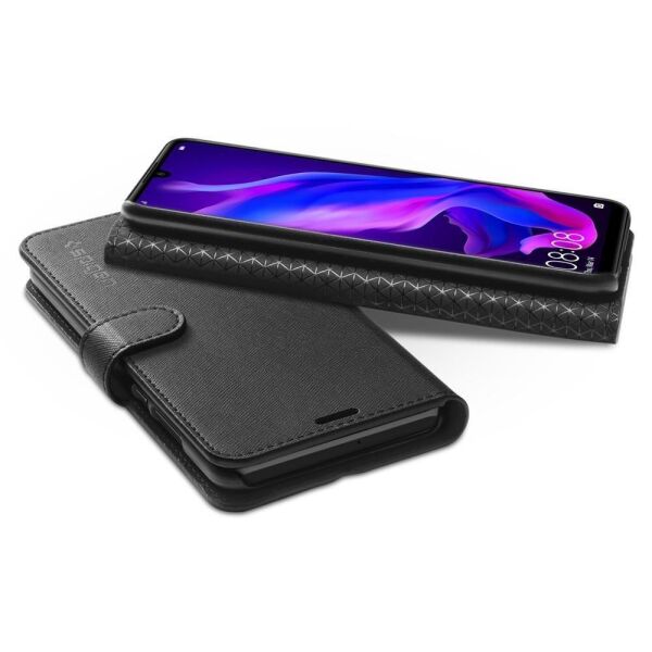Spigen P30 Lite / Nova 4e ile Uyumlu Kılıf Wallet S Black