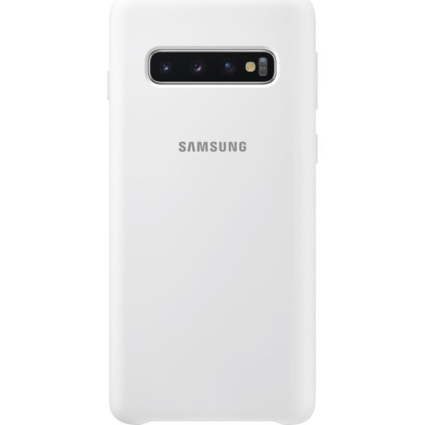 Galaxy S10 ile Uyumlu Kılıf Silicone Cover Beyaz EF-PG973TWEGWW
