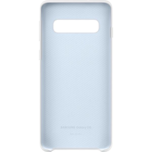 Galaxy S10 ile Uyumlu Kılıf Silicone Cover Beyaz EF-PG973TWEGWW