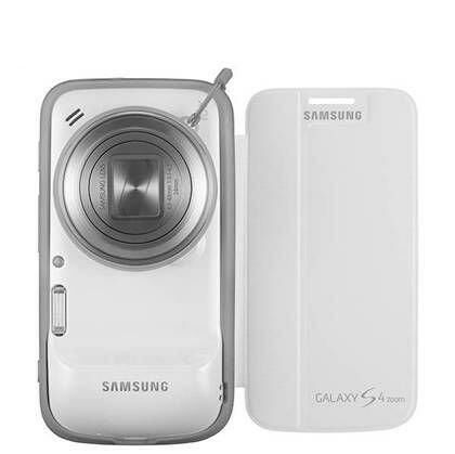 Galaxy S4 Zoom SM-C1010 ile Uyumlu Flip Cover Beyaz EF-GGS10FWEGWW