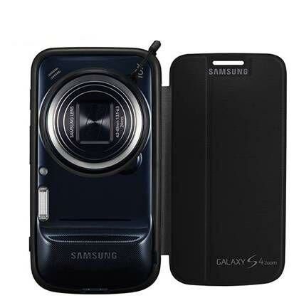 Galaxy S4 Zoom SM-C1010 ile Uyumlu Flip Cover Siyah EF-GGS10FBEGWW