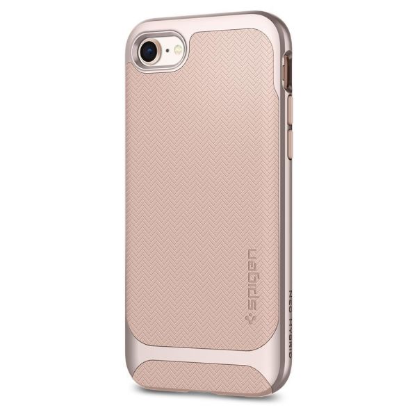 Spigen iPhone 7/8 ile Uyumlu Kılıf Neo Hybrid Herringbone Serisi Pale Dogwood