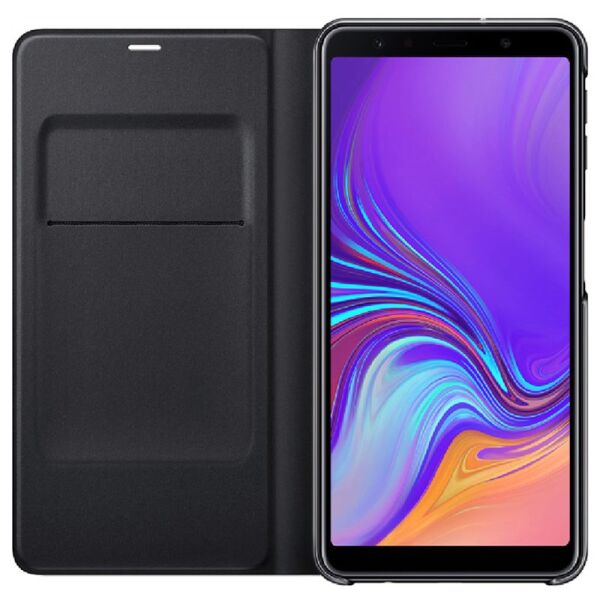 Galaxy A7 2018 ile Uyumlu Wallet Cover Kılıf Siyah EF-WA7500PBEGWW