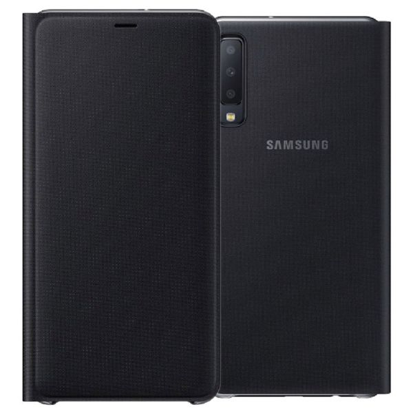 Galaxy A7 2018 ile Uyumlu Wallet Cover Kılıf Siyah EF-WA7500PBEGWW
