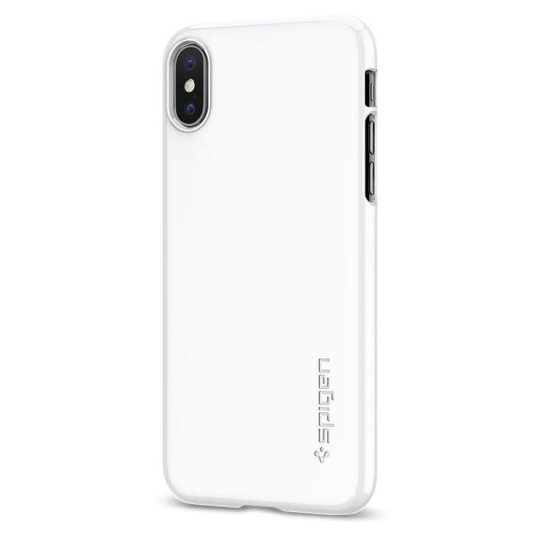 Spigen iPhone X ile Uyumlu Kılıf Thin Fit Ultra İnce White