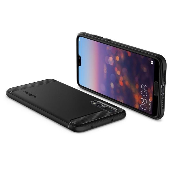 Spigen P20 Pro ile Uyumlu Kılıf Rugged Armor