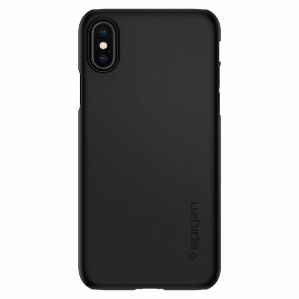 Spigen iPhone X ile Uyumlu Kılıf Thin Fit Ultra İnce Black