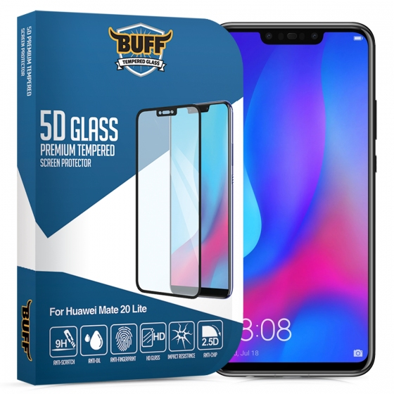 Buﬀ Mate 20 Lite ile Uyumlu 5D ile Uyumlu Glass Ekran Koruyucu
