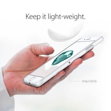 Spigen iPhone 7 ile Uyumlu Kılıf Thin Fit Ultra İnce White