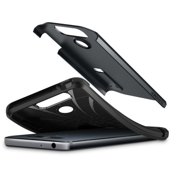 Spigen G6 ile Uyumlu Kılıf Slim Armor Metal Slate