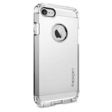 Spigen iPhone 7 ile Uyumlu Kılıf Tough Armor Satin Silver