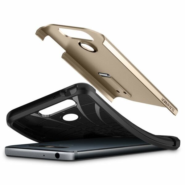 Spigen G6 ile Uyumlu Kılıf Slim Armor Champagne Gold