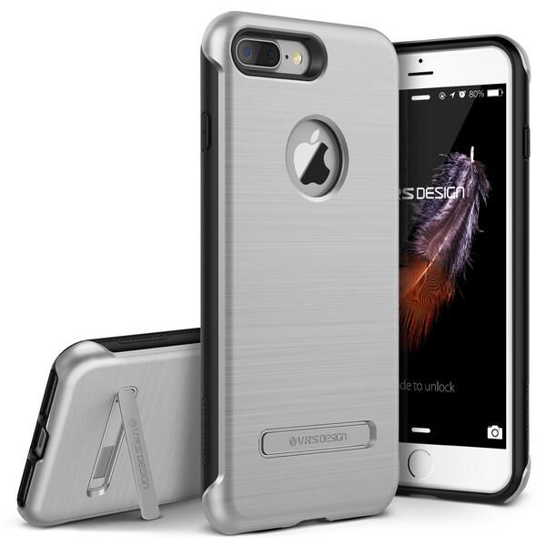 VRSDESIGN iPhone 7 Plus ile Uyumlu Duo Guard Series Kılıf Light Silver