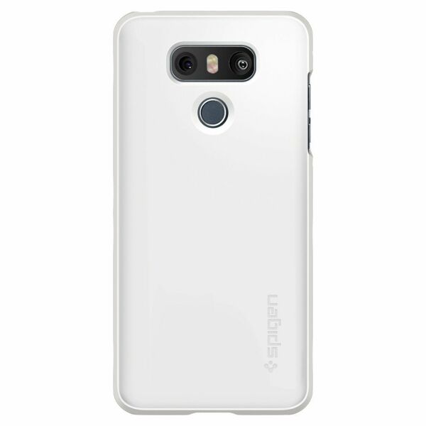 Spigen G6 ile Uyumlu Kılıf Thin Fit Shimmery White