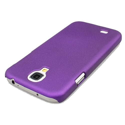Galaxy S4 i9500 ile Uyumlu Kumlu Sert Kauçuk Kılıf Mor