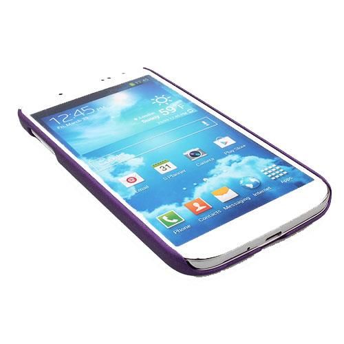 Galaxy S4 i9500 ile Uyumlu Kumlu Sert Kauçuk Kılıf Mor